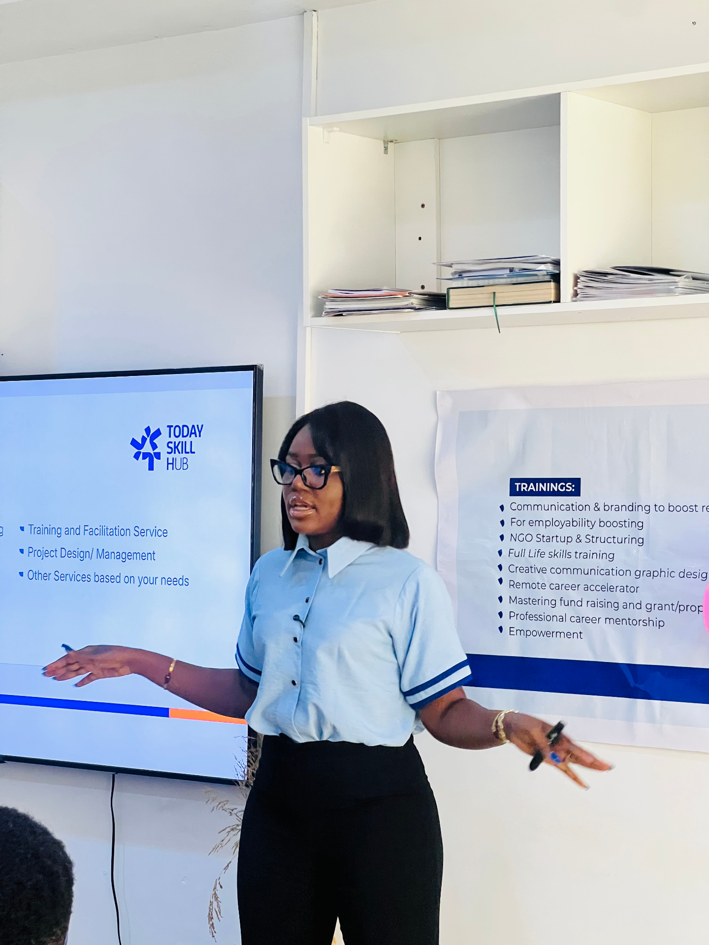 Facilitator presenting TFT-TSH training services